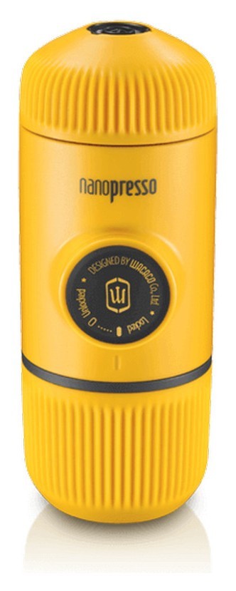 Портативна еспресо-кавоварка Wacaco Nanopresso жовта, механічна, для меленої кави FNR_WNANOYELLOW
