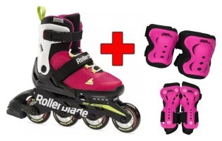 Комплект роликовые коньки Rollerblade Microblade G Maxx Pink + защита + защита
