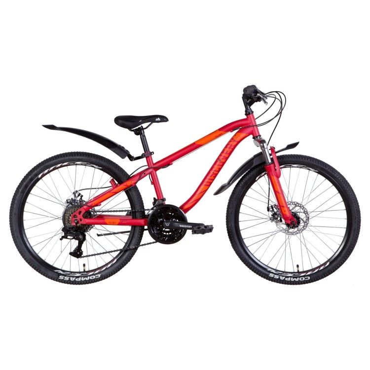 Велосипед 24" Discovery FLINT AM DD 2022 (червоний (м)) OPS-DIS-24-272
