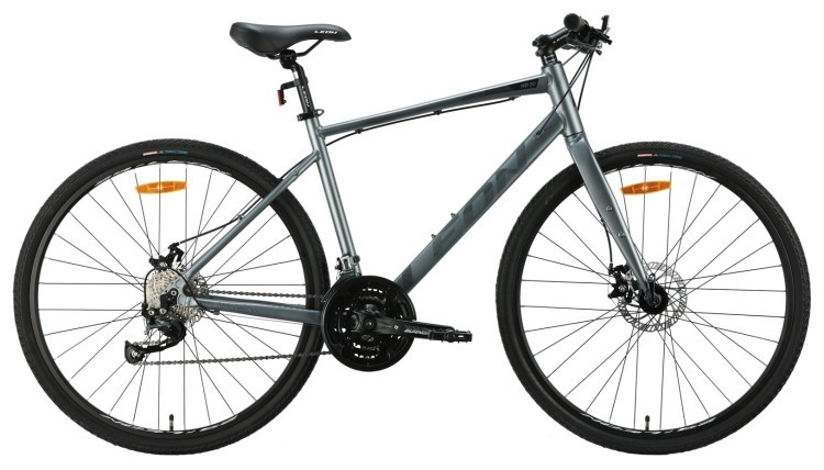 Велосипед AL 28" Leon HD 80 DD рама-19" серый с черным (матовый) 2024 OPS-LN-28-043