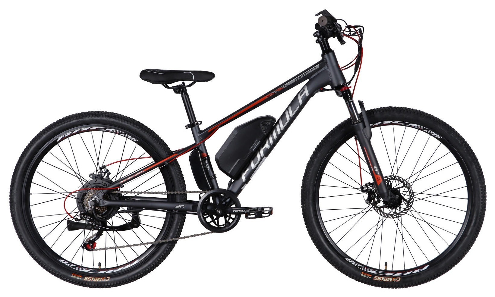 Велосипед з електроприводом 26" AL Formula eMOTION DD FR рама-13" 36B 10А*г 500Вт сіро-сріблястий (матовий) 2026 ELB-FR-26-152