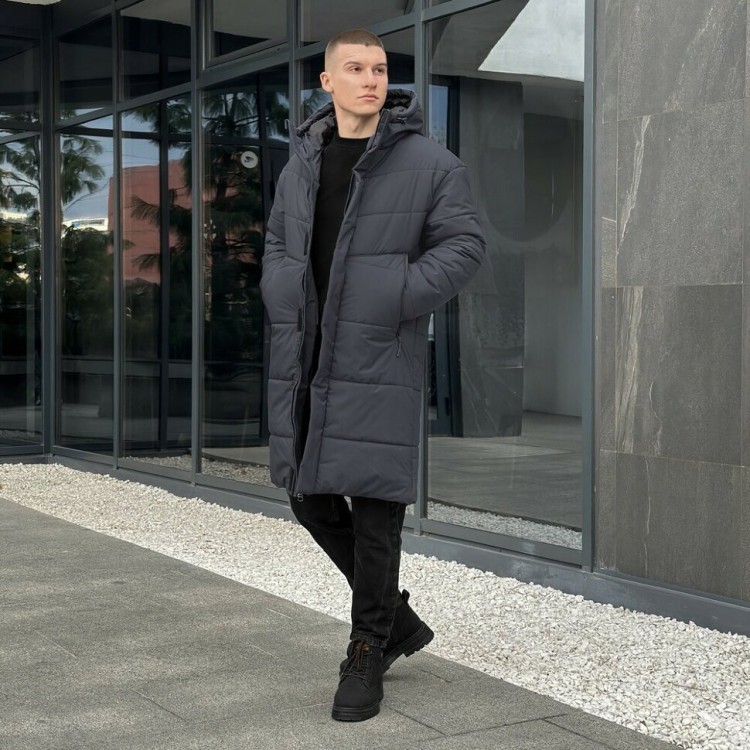 Зимняя мужская куртка темно-серая Pobedov Legas POB_00000006792