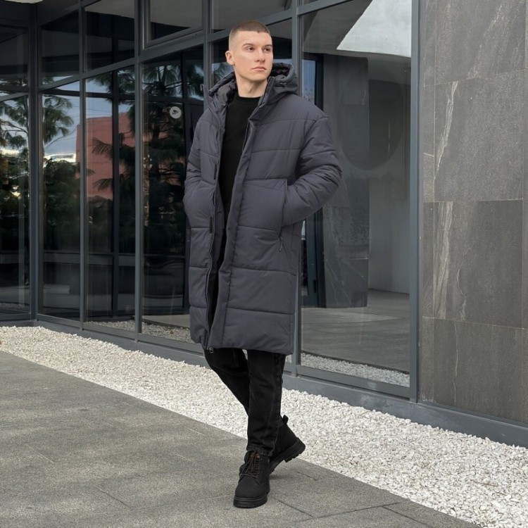 Зимова чоловіча куртка темно-сіра Pobedov Legas POB_00000006794