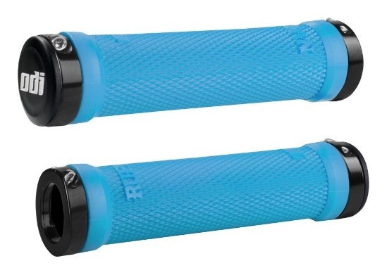 Грипсы ODI Ruffian MTB Lock-On Bonus Pack Bright Blue w/Black Clamps, синие с черными замками OBOD_D30RFBU-B