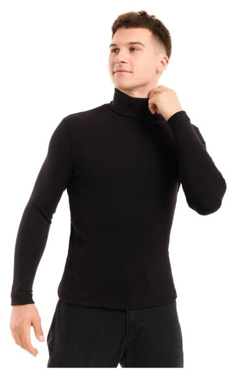 Мужской гольф Pobedov Prestige. Черный гольф для мужчин осенний весенний. Гольф ангора мужской POB_00000009510