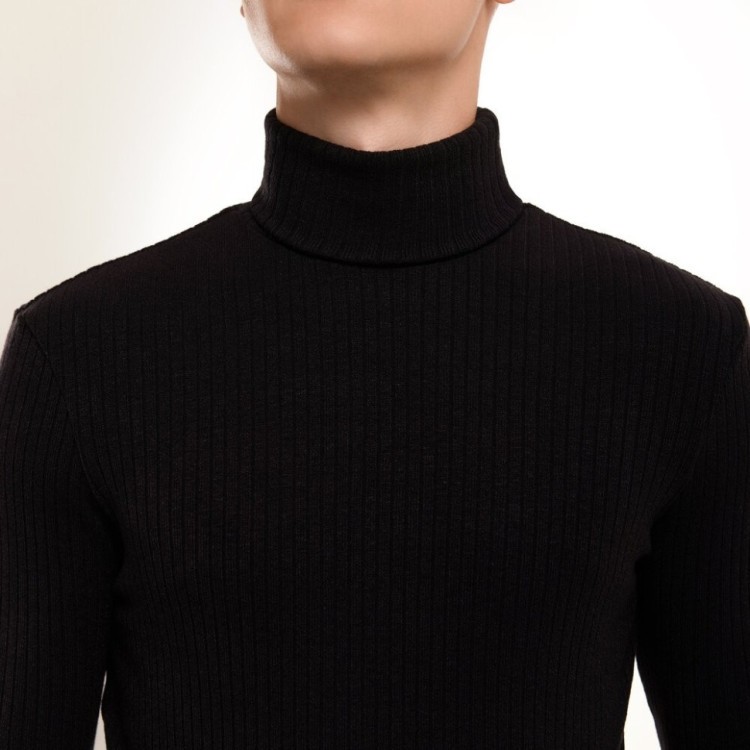 Чоловічий гольф Pobedov Prestige. Чорний гольф для чоловіків осінній весняний. Гольф ангора чоловічий POB_00000009490