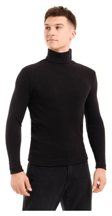 Чоловічий гольф Pobedov Prestige. Чорний гольф для чоловіків осінній весняний. Гольф ангора чоловічий POB_00000009493