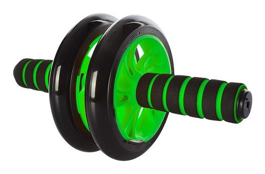 Ролик для пресса двойной EasyFit с ковриком Зеленый EFIT_EF-1352-G