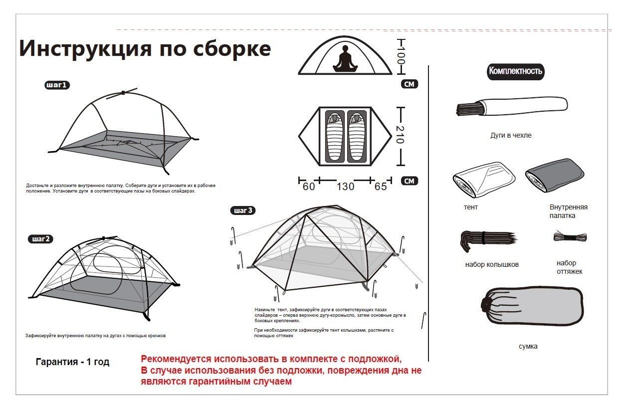 Палатка Tramp Cloud 2 Si темно-зеленая 