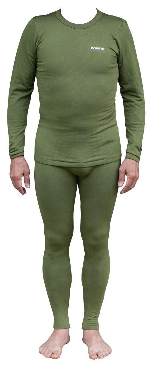 Термобілизна чоловіча Tramp Warm Soft комплект (футболка+штани) олива UTRUM-019-olive, UTRUM-019-olive-2XL UTRUM-019-olive-2XL