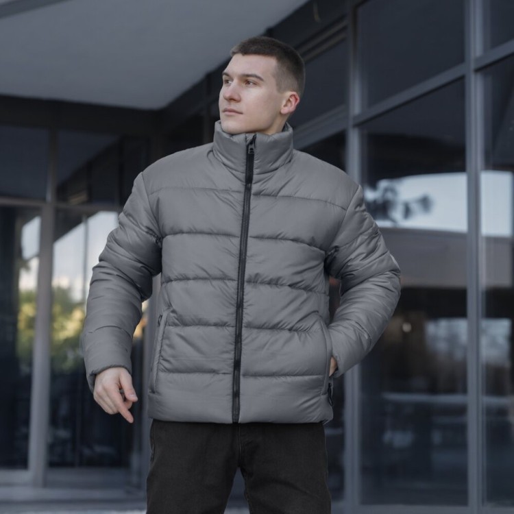 Чоловіча зимова куртка темно-сіра Pobedov Bubble Gum POB_00000005844