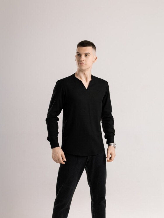 Сорочка чоловіча з довгим рукавом чорна Pobedov Horizon POB_00000008589