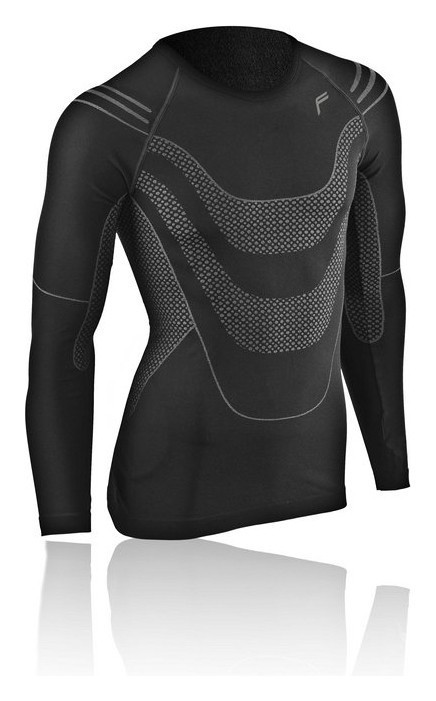 Термобелье для взрослых: мужская кофта Fuse MEGALIGHT 200 LONGSHIRT MAN L Black RCH_12243