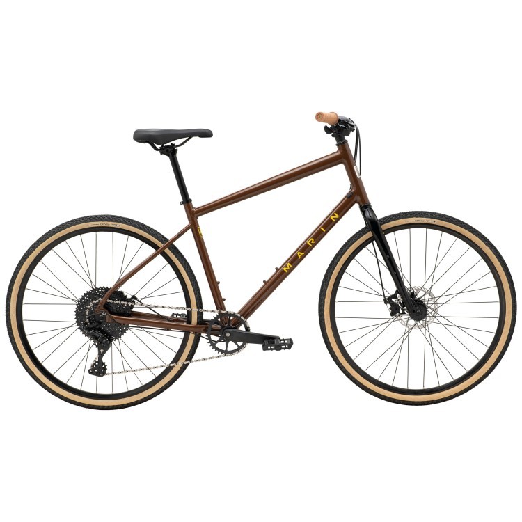 Велосипед 28" Marin Kentfield 2 рама - XL 2024 Gloss Brown/Black/Yellow SKE-64-06
