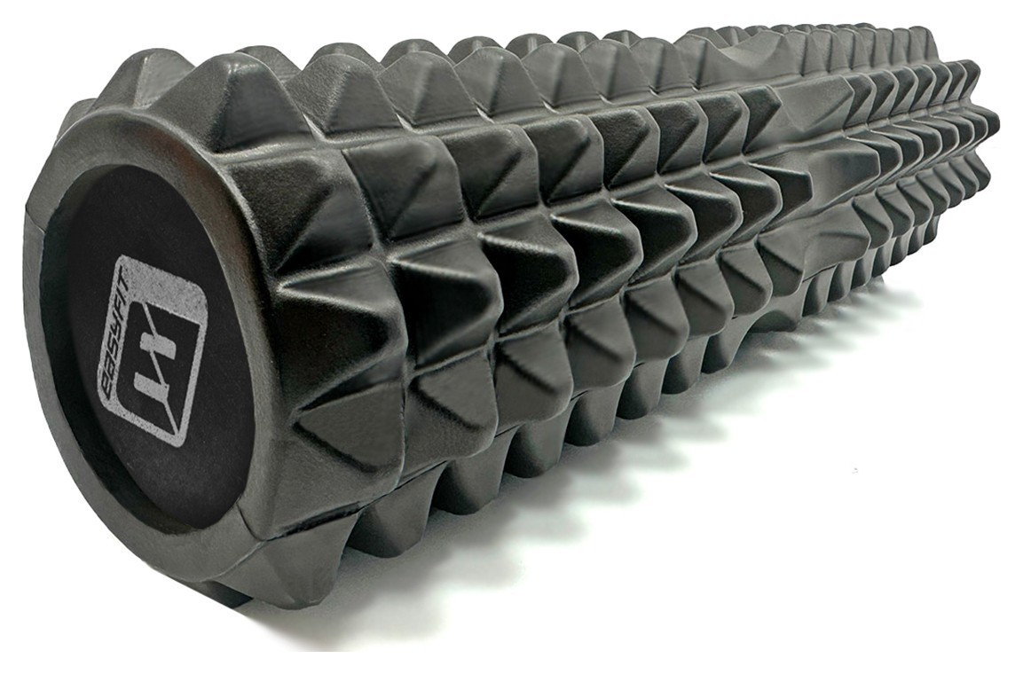Масажний ролик EasyFit Solid Grid Roller 45 см v.2.2s чорний EFIT_EF-2053-BK