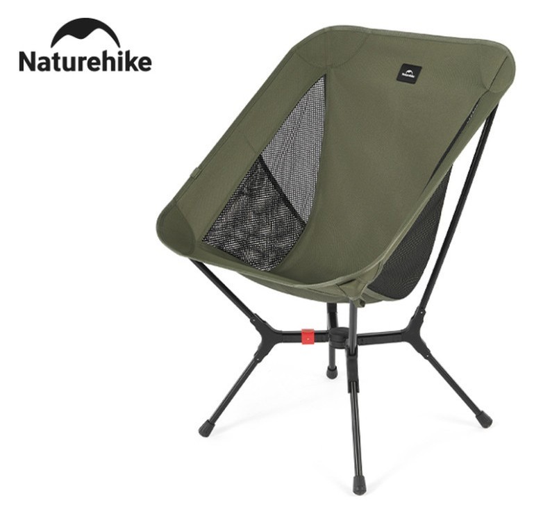 Стілець складаний ультралегкий Naturehike CNK2550JJ013 Yamami YL01, розмір М, алюміній, оливковий FNR_6927595774670