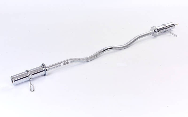 Олімпійський W гриф із замками, слабозігнутий, 120 см - 50 мм. RNS_TA-8060