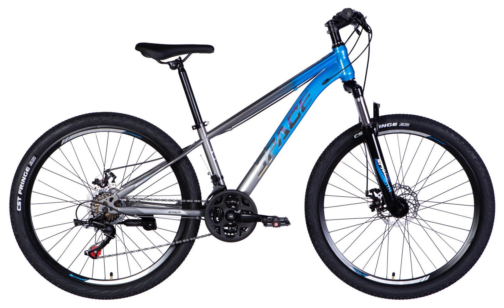 Велосипед ST 26" SPACE MARS DD FR рама-13" сине-серый 2026 OPS-SP-26-080