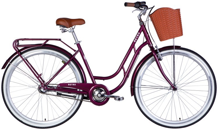 Велосипед ST 28" Dorozhnik RETRO PH рама-19" малиновый 2025 OPS-D-28-439