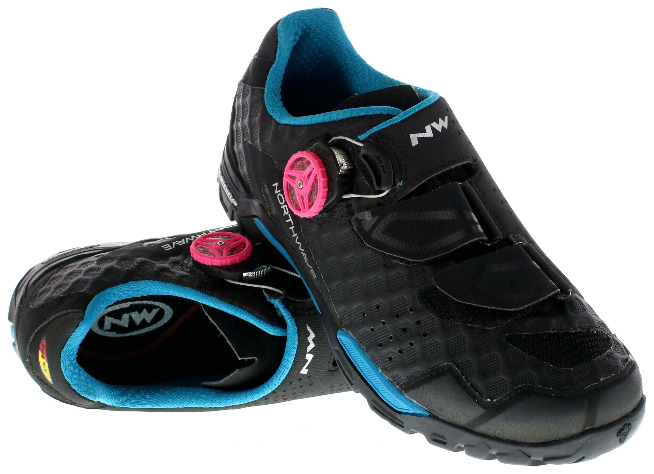 Туфли велосипедные Northwave OUTCROSS PLUS WMN W 39 (8.0US) Black/light blue/green (80174014-01) RCH_18516