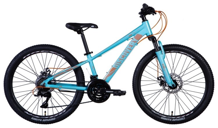 Велосипед 24" Discovery QUBE AM DD 2024 (серо-красный (м)) OPS-DIS-24-338