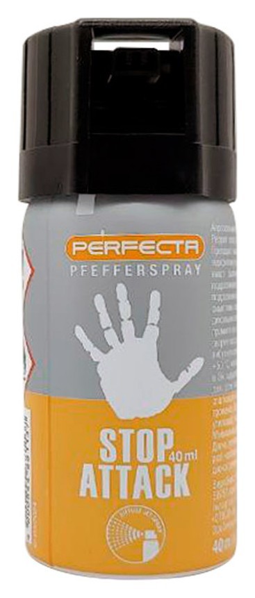 Балончик газовий перцевий Umarex Perfecta Stop Attack 10%, 40 мл, конусне розпилення FNR_2.1904
