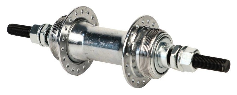 Втулка задня DD FR Сталь 36H 12G під гайку OLD - 110 мм 9,5*185мм чорний VLT SF-A03 подвійна різьба HUBR-079