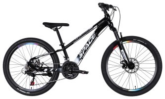 Велосипед AL 24" SPACE MERCURY DD FR рама-11" чорно-білий 2026