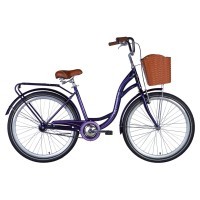 Велосипед 26" Dorozhnik AQUAMARINE 2024 (темно-фіолетовbй)