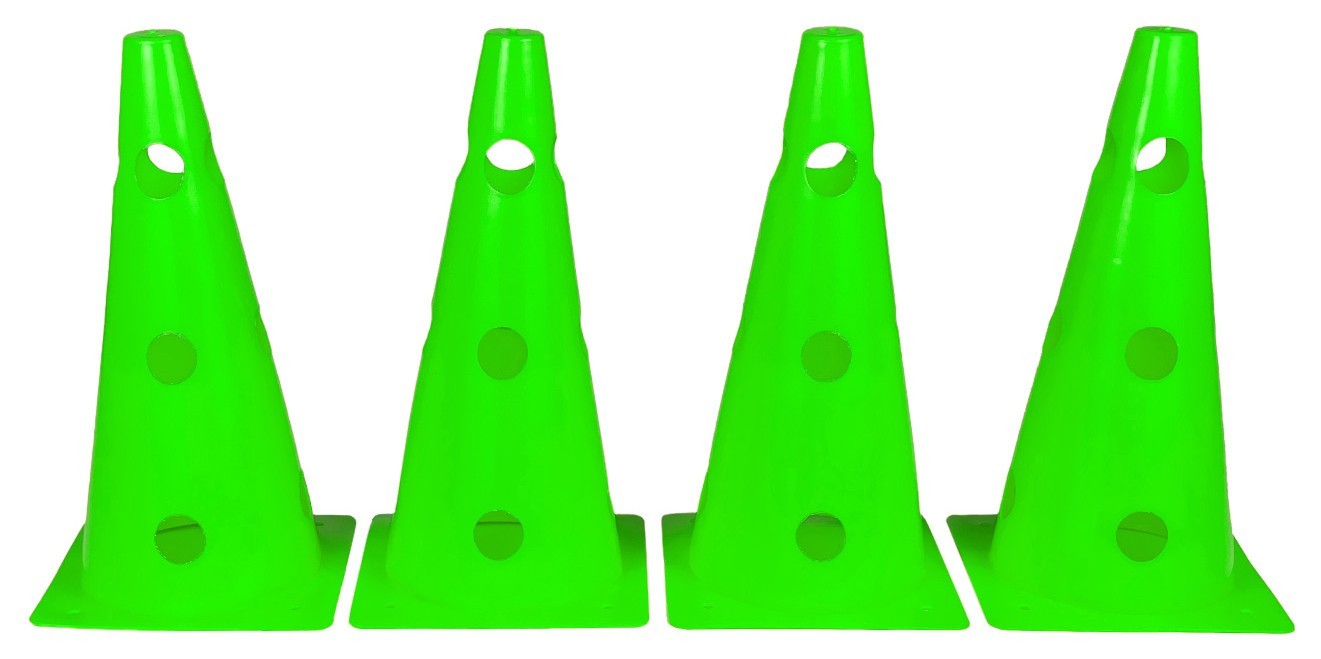Конусы-фишки спортивные EasyFit 31 см (набор из 4 штук) зеленые EFIT_EF-1679-4GN