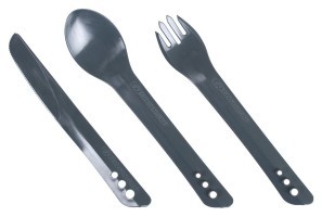 Lifeventure вилка, ложка, нож Ellipse Cutlery graphite