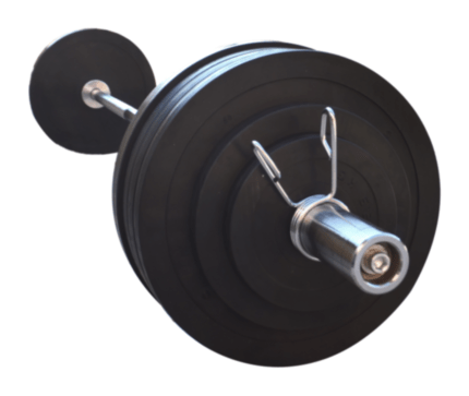 Штанга резиновая 145 кг с олимпийским грифом 220 см RNS_RN_OB145