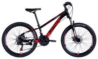 Велосипед AL 24" SPACE MERCURY DD FR рама-11" чорно-червоний 2026