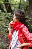 Флисовая повязка Tribe Neck Warmer с затяжкой T-KF-0020 OS, red