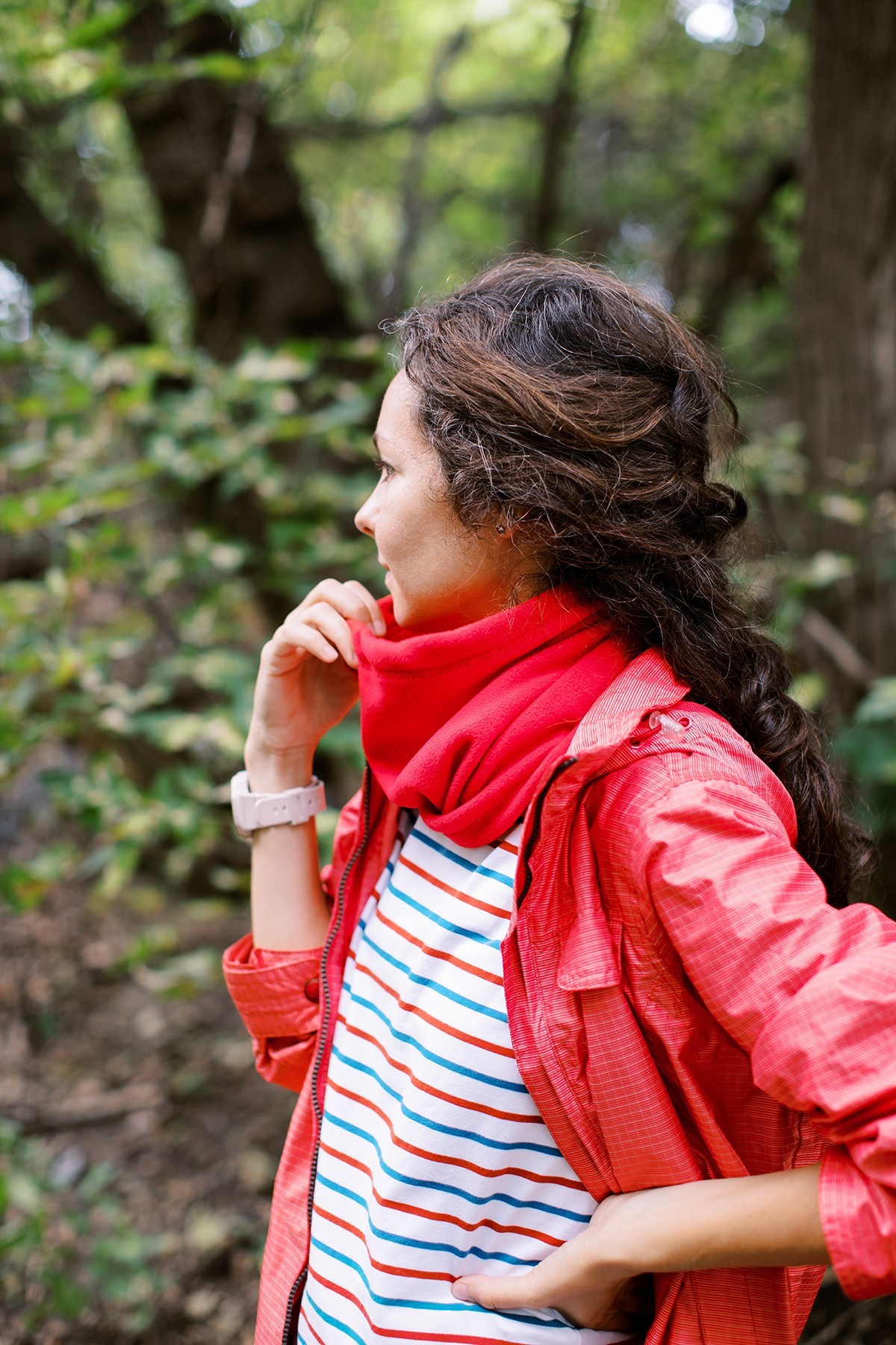 Флисовая повязка Tribe Neck Warmer с затяжкой T-KF-0020 OS, red T-KF-0020-red