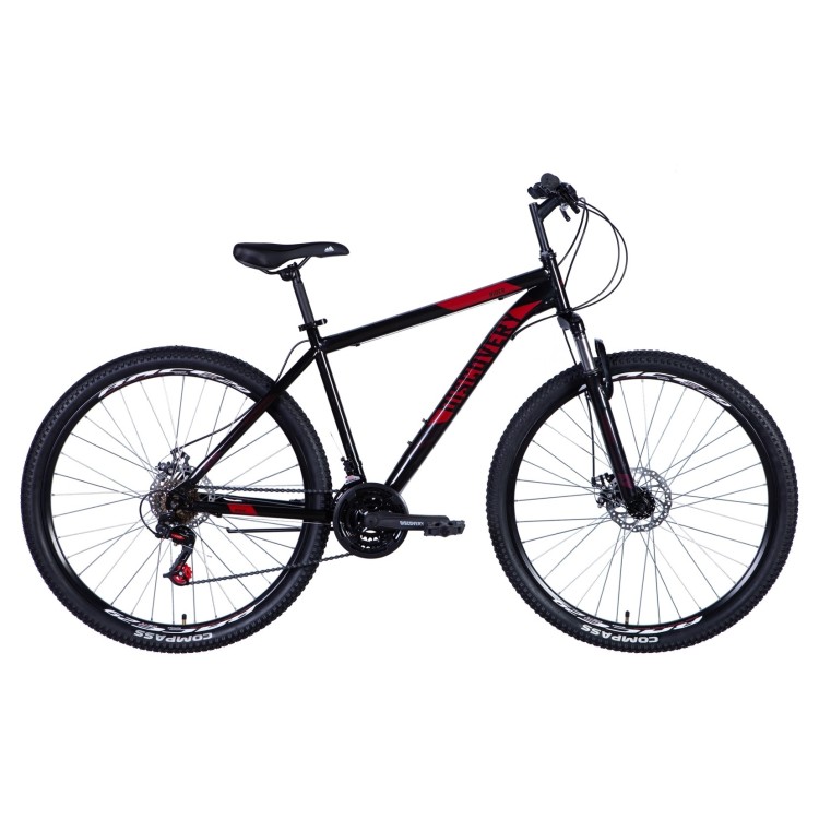 Велосипед 29" Discovery RIDER 2024 (черно-красный) OPS-DIS-29-177