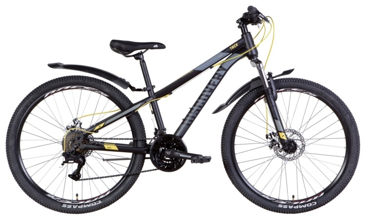 Велосипед 26" Discovery TREK AM DD 2022 (черно-желтый (м)) OPS-DIS-26-484
