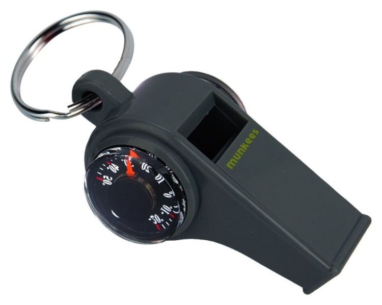 Munkees 3339 брелок-свисток 3 Function Whistle black 3339-BK