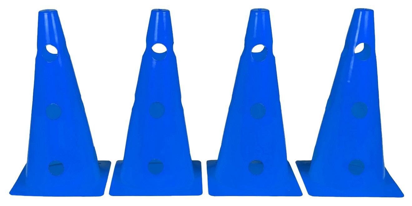Конуси-фішки спортивні EasyFit 31 см (набір з 4 штук) сині EFIT_EF-1679-4BL