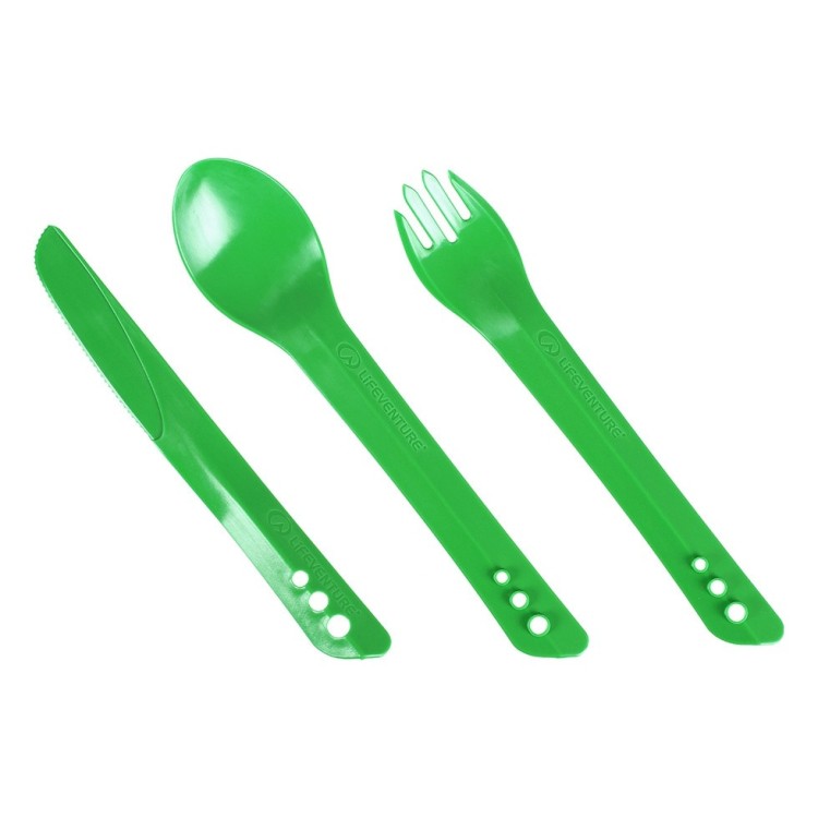 Вилка, ложка, ніж Lifeventure Ellipse Cutlery green 75012