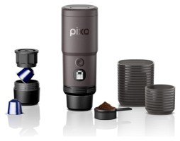 Портативна електрична еспресо-кавоварка Wacaco Pixapresso для меленої кави та капсул, темний бурґунд