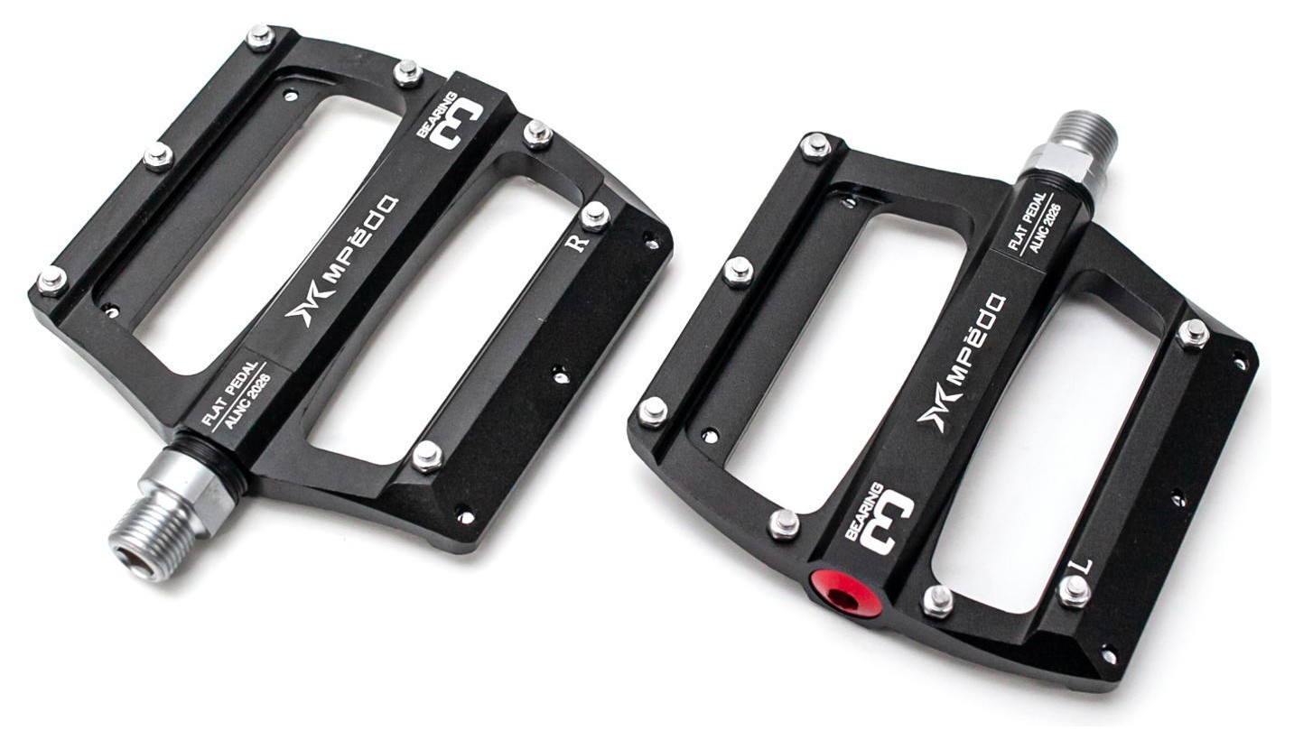 Педалі Алюмiнiй 101*105мм Mpeda ALNC-2026 BMX на 3 пром. подшипн. змінні шипи AM (брендоване пакування) PED-133