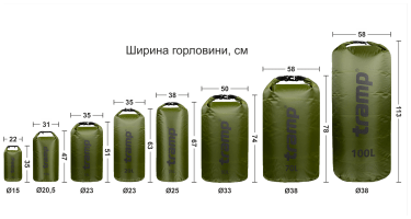 Гермомішок TRAMP PVC Diamond Ripstop 50л UTRA-208, Оливковий