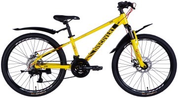 Велосипед AL 24" Discovery QUBE DD CS рама-11,5" жовто-чорний 2025
