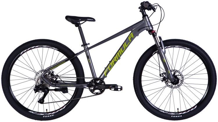 Велосипед AL 26" Formula ZEPHYR 3.0 DD CS рама-14" серо-зеленый 2025 OPS-FR-26-784