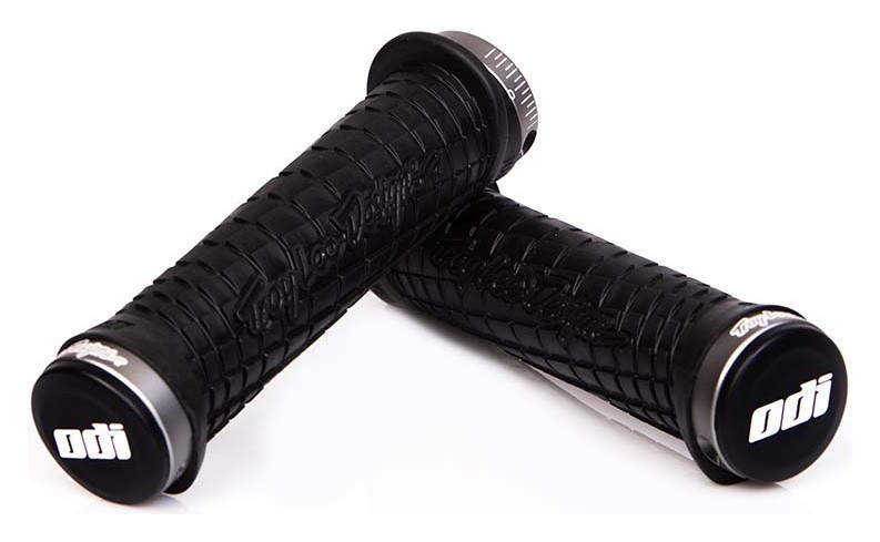 Гріпси ODI Troy Lee Designs Signature  MTB Lock-On Bonus Pack Black w/Grey Clamps (чорні з сірими замками) OBOD_D30TLB-G