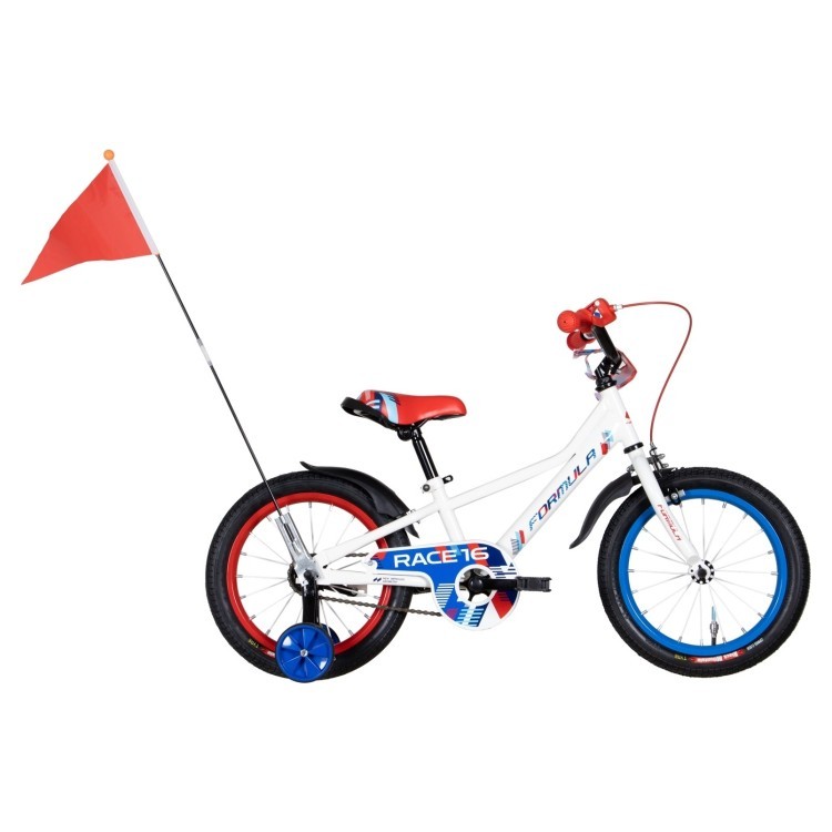 Велосипед 16" Formula RACE 2022 (білий з червоним та синім) OPS-FRK-16-189
