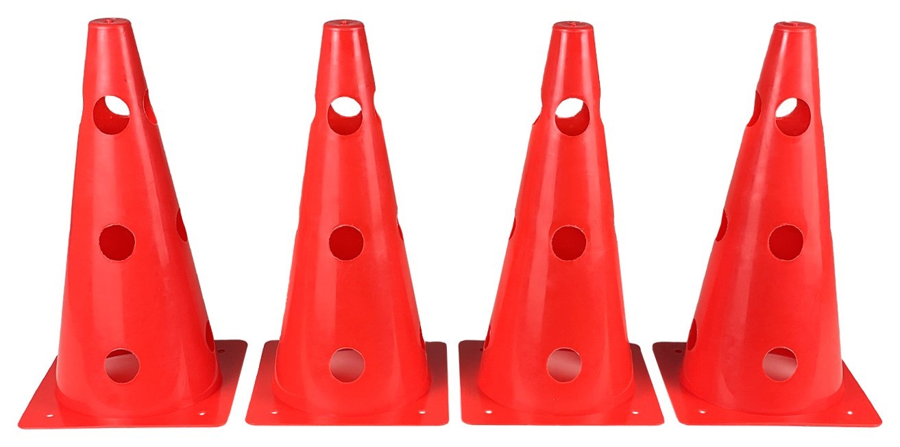 Конусы-фишки спортивные EasyFit 31 см (набор из 4 штук) красные EFIT_EF-1679-4R