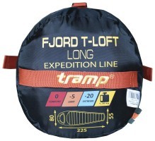 Спальний мішок Tramp Fjord Long кокон правий orange/grey 225/80-55 UTRS-049L