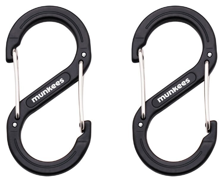 Munkees 3276 карабин Forged S 6 mm x 60 mm (пара) black 3276-BK